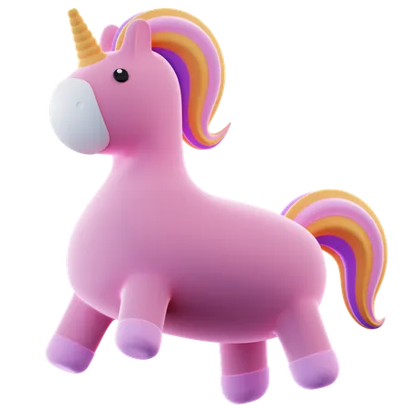 Juguete de unicornio de rebote  3D Icon