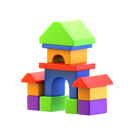 Juguetes de bloques de construcción  3D Icon