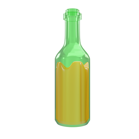 Juice Bottle 3D Illustration