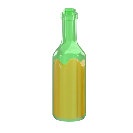 Juice Bottle 3D Illustration