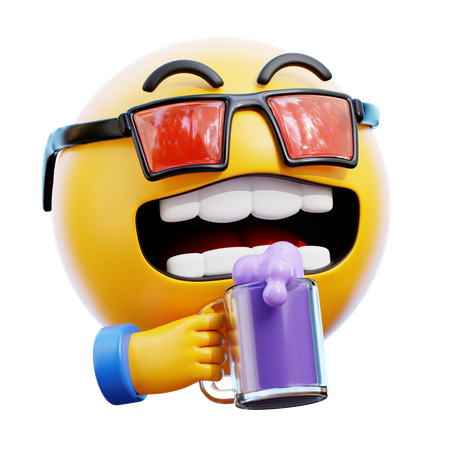Juice Drinking  3D Icon