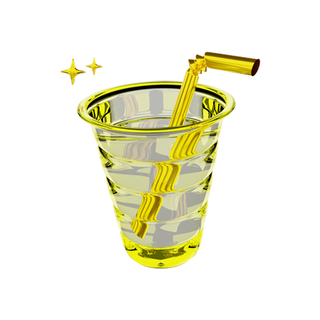 Juice Glass  3D Illustration