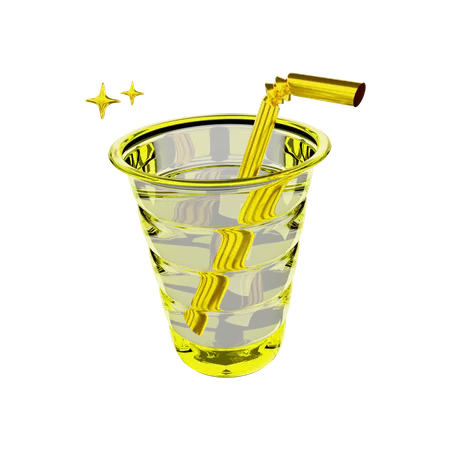 Juice Glass  3D Illustration