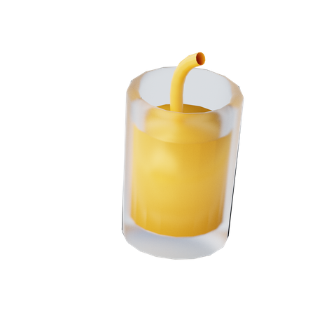 Juice Glass 3D Illustration