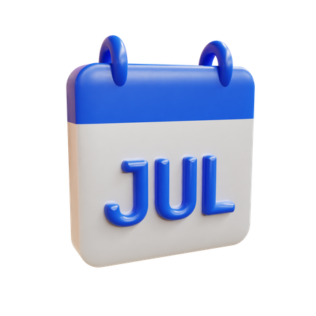 Juillet  3D Icon