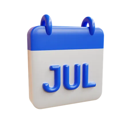 Juillet  3D Icon