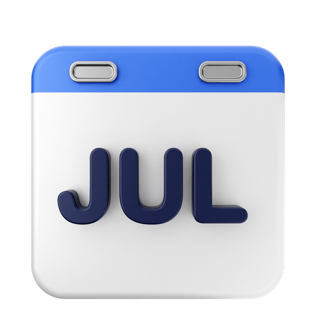 Calendrier de juillet  3D Icon