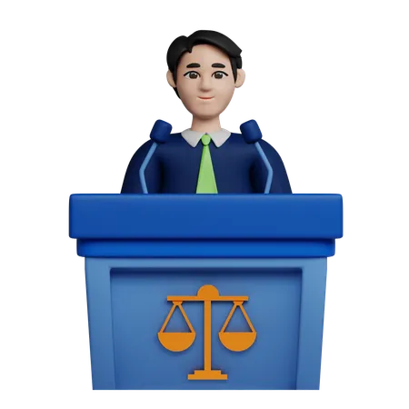 Juiz do tribunal  3D Icon