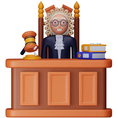 Tribunal de juiz  3D Icon
