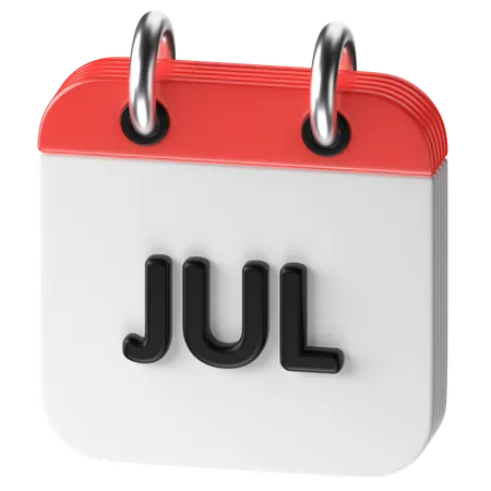 Julho  3D Icon