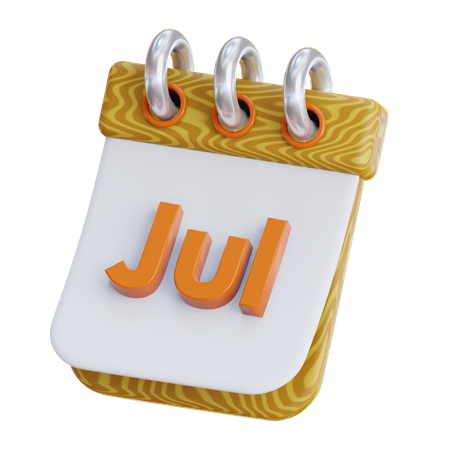 Julho  3D Icon