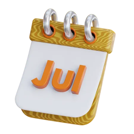 Julho  3D Icon