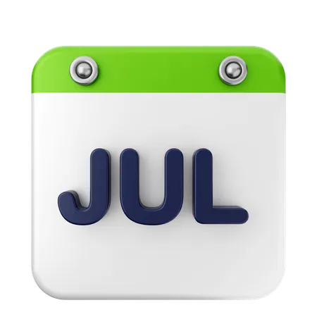 Calendário de julho  3D Icon