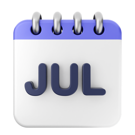 Juli-Kalender  3D Icon