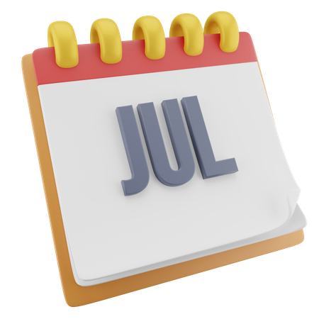 Mes de julio  3D Icon