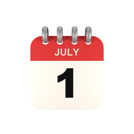 July  3D Icon