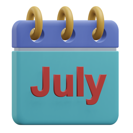 July  3D Icon