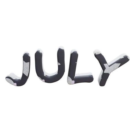 July  3D Icon