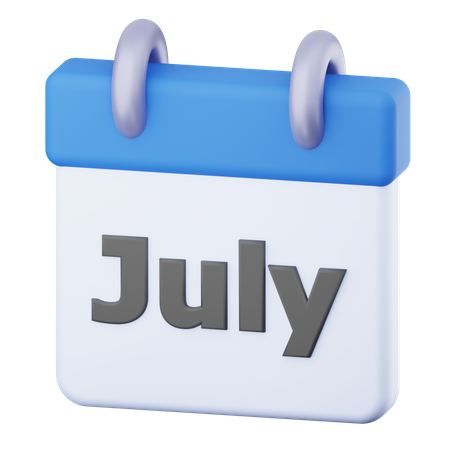 July  3D Icon