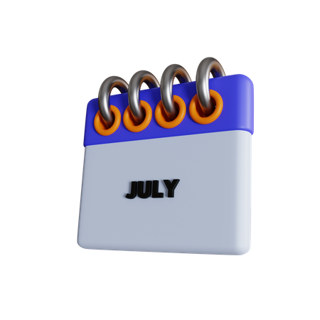 July  3D Icon