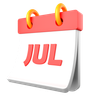 month july emoji 3d