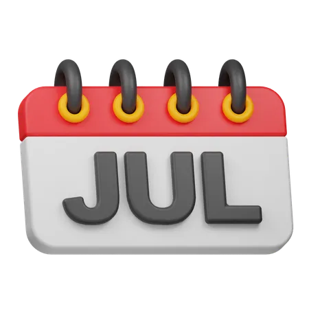 July Month  3D Icon