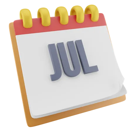 July Month  3D Icon