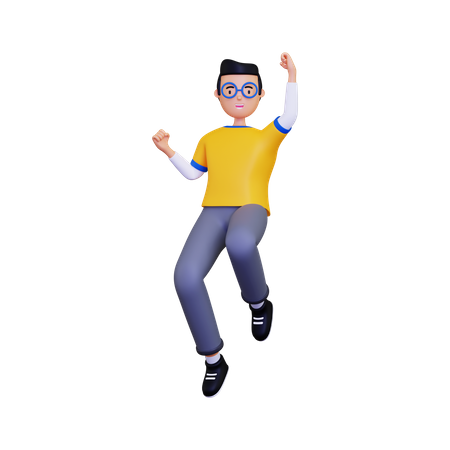 Jump with passion 3D Illustration