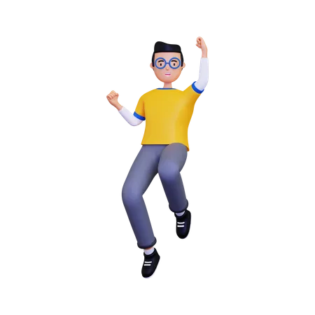 Jump with passion  3D Illustration