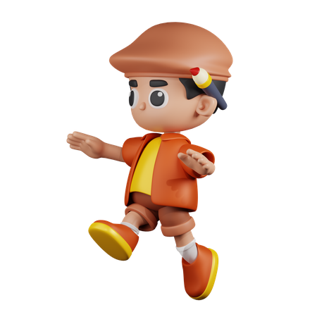 Jumping Artist  3D Icon