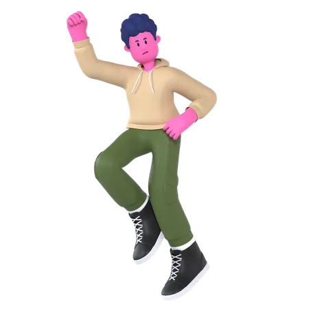 Jumping boy  3D Icon