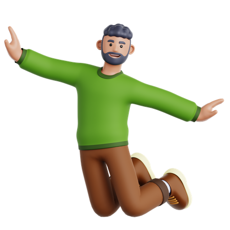 Jumping Celebretion  3D Icon