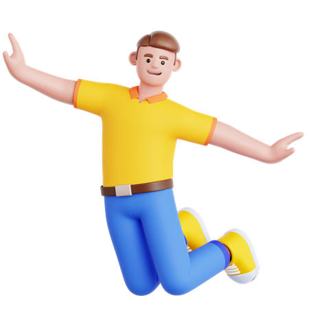 Jumping Celebretion  3D Icon