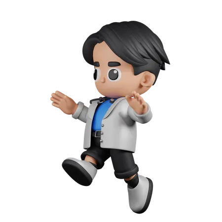 Jumping Doctor  3D Illustration