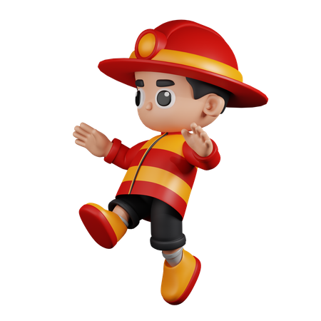 Jumping Fireman  3D Icon