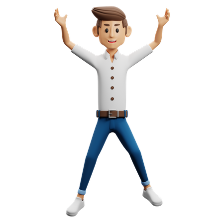 Jumping Man  3D Icon