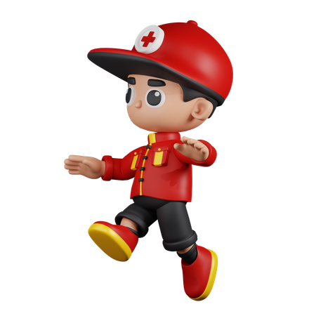 Jumping Paramedic  3D Icon