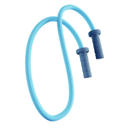 3 D Illustration Of Blue Jumping Rope 3D Icon