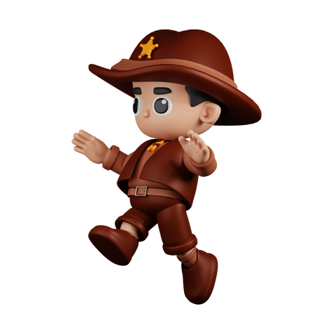 Jumping Sheriff  3D Icon