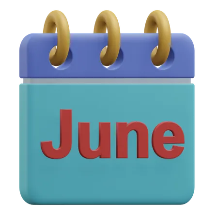 June  3D Icon