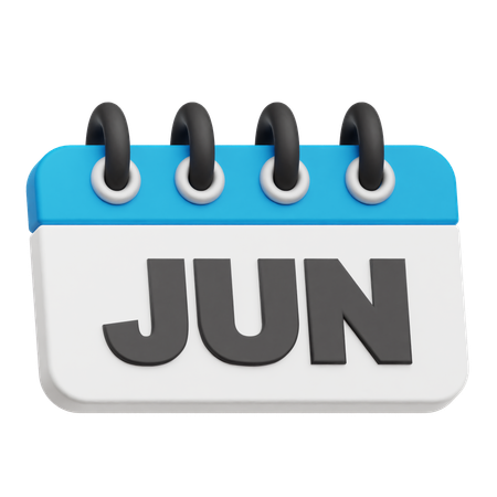 June Calendar  3D Icon