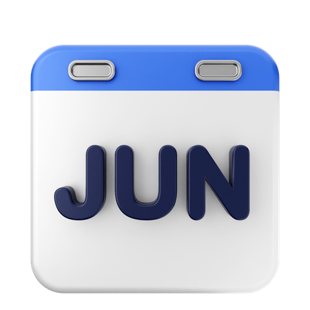 June Calendar  3D Icon