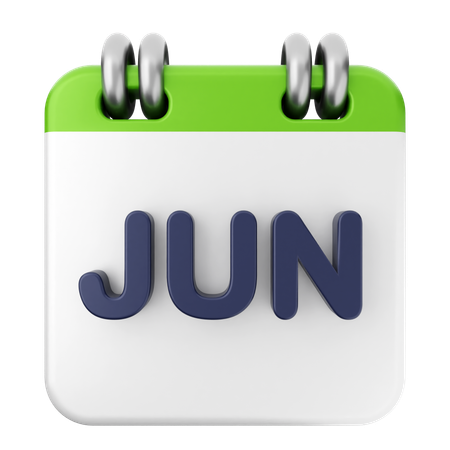 June Calendar  3D Icon