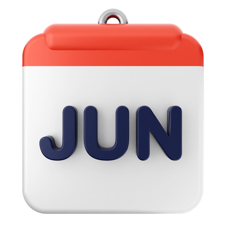 June Calendar  3D Icon