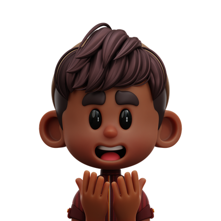 Junge betet Avatar  3D Icon