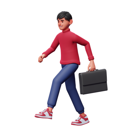 Junge der ins büro geht  3D Icon