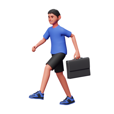 Junge der ins büro geht  3D Icon