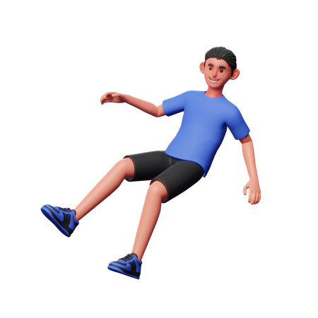 Junge fliegt in der Luft  3D Icon