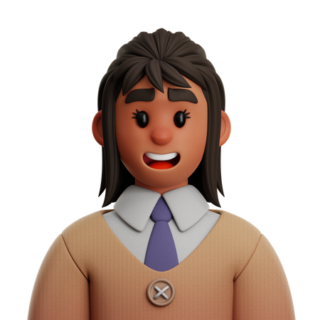 Junge Geschäftsfrau  3D Icon