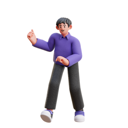 Junge in Tanzpose  3D Icon